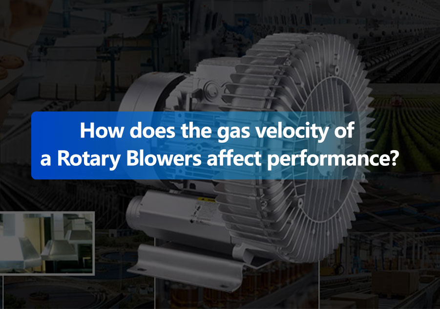 How does the gas velocity of a Rotary Blowers affect performance?
